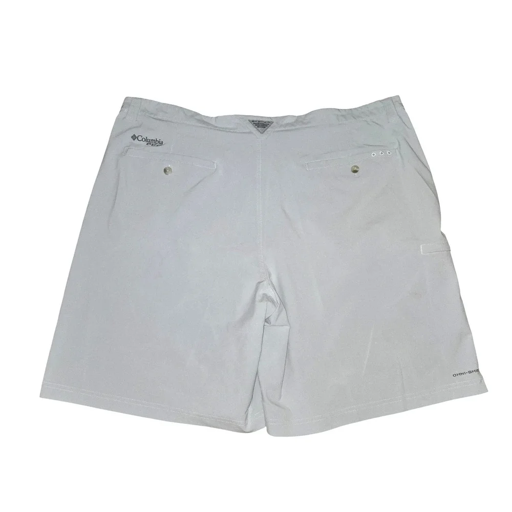 Columbia PFG Grander Marlin II Offshore Shorts Men 44 Gray FM4602 Omni-Shield